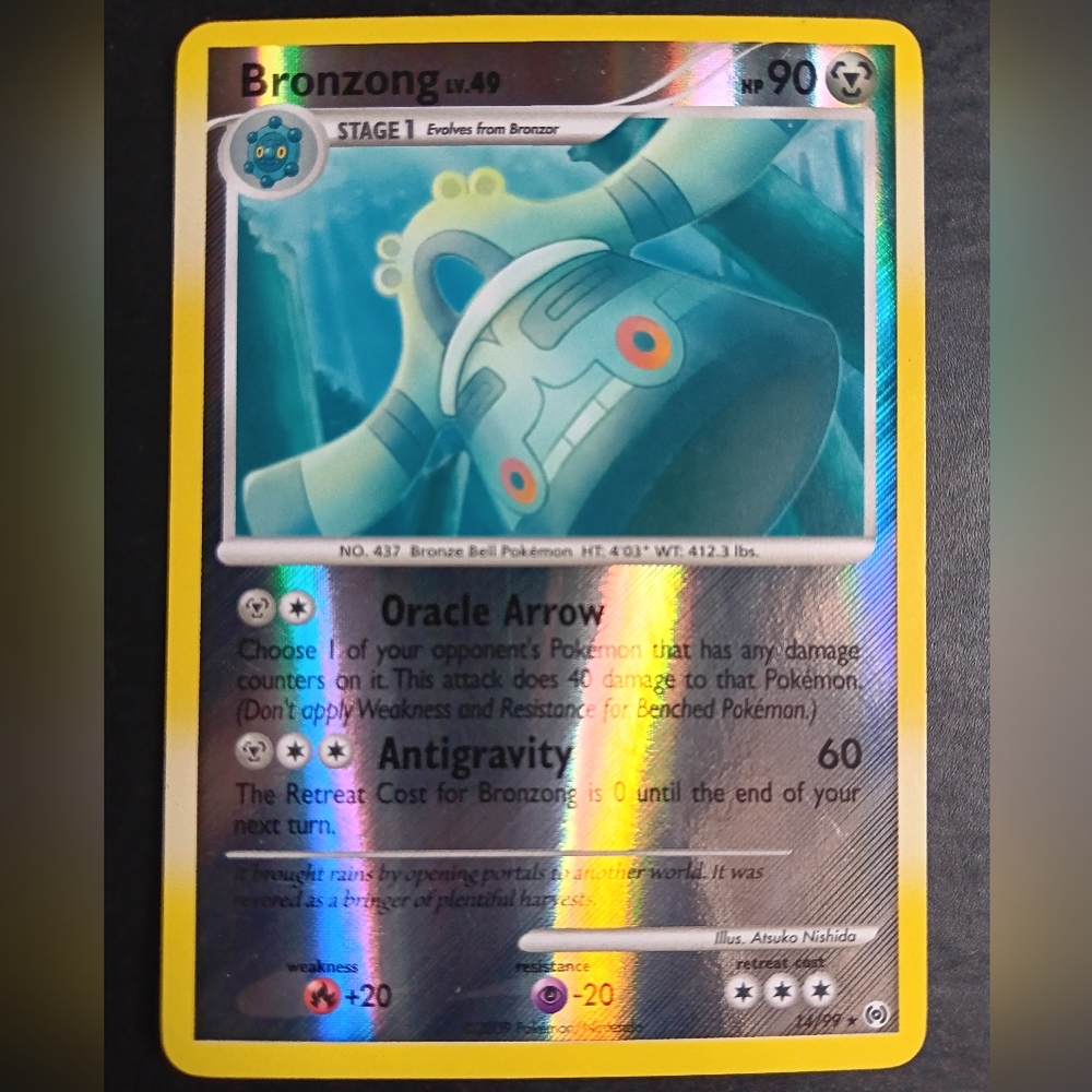 Bronzong Pokemon Card - Arceus - 14/99 Rare Reverse Holo